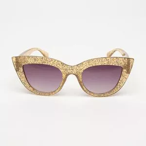 Óculos De Sol Gatinho<BR>- Vinho & Dourado<BR>- Triton Eyewear