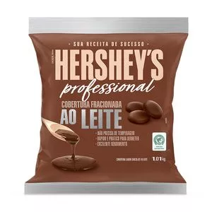 Cobertura Fracionada Professional Formato Moeda<BR>- Chocolate Ao Leite<BR>- 1,01Kg<BR>- Hershey's Professional