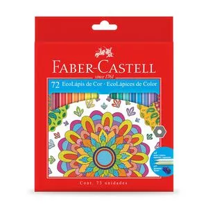 Caixa De Lápis De Cor Ecolápis<BR>- 72 Cores<BR>- 28,1x20,3x1cm<BR>- Faber Castell