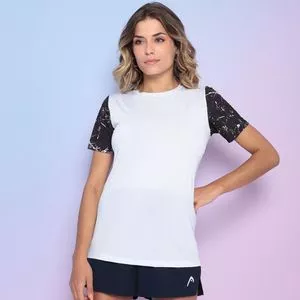 Camiseta Com Recortes<BR>- Branca & Preta