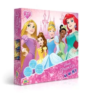 Kit De Jogos Princesa®<BR>- Rosa Claro & Rosa<BR>- 3 Jogos<BR>- Toyster
