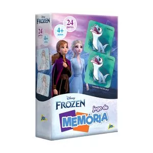 Jogo Da Memória Frozen®<BR>- Azul & Roxo<BR>- 24Pçs<BR>- Toyster