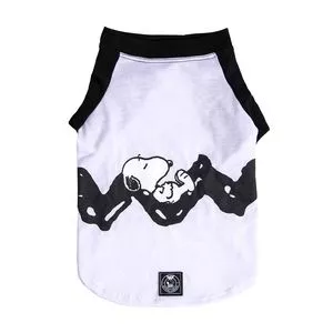Camiseta Snoopy® Rest<BR>- Preta & Branca<BR>- Ø28xØ51cm<BR>- Zooz Pets