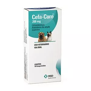 Cefa-Cure 200mg<BR>- Via Oral<BR>- 10 comprimidos<BR>- Vetline