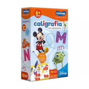 Kit Educativo Caligrafia Disney®<BR>- Azul Claro & Vermelho<BR>- 11Pçs<BR>- Toyster