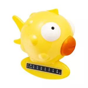Termômetro Para Água Do Banho Peixinho<BR>- Amarelo & Laranja<BR>- 14x9x18cm