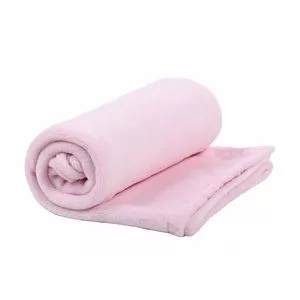 Cobertor Em Microfibra<BR>- Rosa Claro<BR>- 85x110cm<BR>- Papi