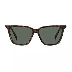Óculos De Sol Retangular<BR>- Preto & Marrom<BR>- Givenchy