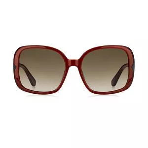 Óculos De Sol Quadrado<BR>- Vermelho & Preto<BR>- Kate Spade