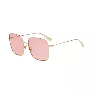 Óculos De Sol Quadrado<BR>- Rosa Claro & Dourado<BR>- Dior