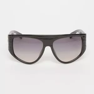 Óculos De Sol Arredondado<BR>- Cinza Escuro & Preto<BR>- Max Mara