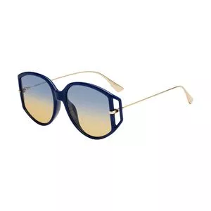 Óculos De Sol Arredondado<BR>- Azul & Dourado<BR>- Dior Homme