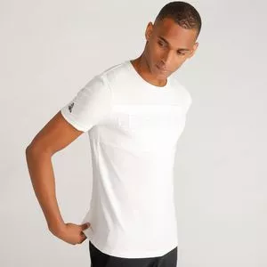 Camiseta Com Recortes<BR>- Off White