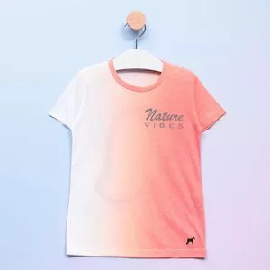 Camiseta Caqui<BR>- Coral & Branca<BR>- Luluzinha