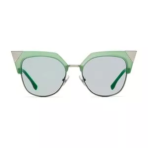 Óculos De Sol Gatinho<BR>- Azul Claro & Verde<BR>- Fendi