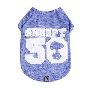 Camiseta De Inverno Snoopy® 50 Shadow<BR>- Azul Claro & Branca<BR>- Ø45xØ61cm<BR>- Zooz Pets