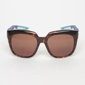 Óculos De Sol Arredondado<BR>- Marrom & Marrom Claro