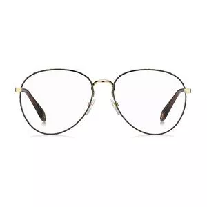 Armação Aviador Para Óculos De Grau<BR>- Dourada & Marrom<BR>- Givenchy