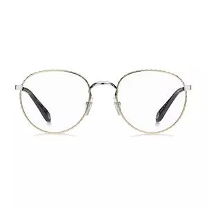 Armação Arredondada Para Óculos De Grau<BR>- Prateada & Dourada<BR>- Givenchy