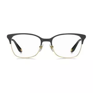 Armação Quadrada Para Óculos De Grau<BR>- Preta & Dourada<BR>- Givenchy