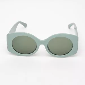 Óculos De Sol Arredondado<BR>- Verde & Verde Água<BR>- Les Bains Paris