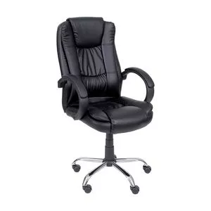 Cadeira Office Executiva Alta<BR>- Preta<BR>- 116,5x65x50cm<BR>- Or Design