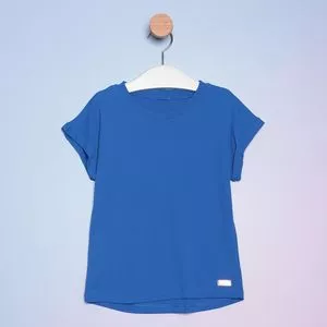 Blusa Infantil Dry Fit<BR>- Azul