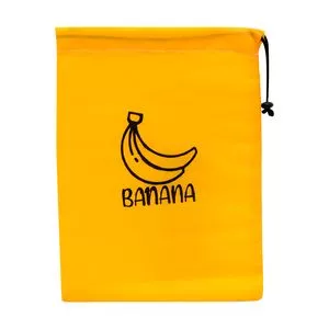Sacola Organizadora De Bananas<BR>- Amarela & Preta<BR>- 33x28cm<BR>- VB Home