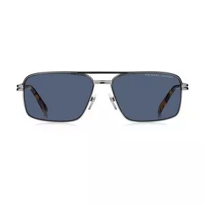 Óculos De Sol Retangular<BR>- Azul Escuro & Prateado<BR>- Marc Jacobs