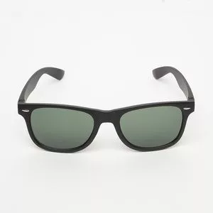 Óculos De Sol Retangular<BR>- Verde Escuro & Preto<BR>- Les Bains Paris