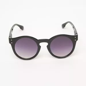 Óculos De Sol Redondo<BR>- Preto & Roxo<BR>- Les Bains Paris