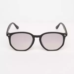 Óculos De Sol Arredondado<BR>- Lilás & Preto<BR>- Les Bains Paris