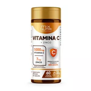 Nutraceutical Vitamina C + Zinco<BR>- 60 Cápsulas<BR>- Mix Nutri