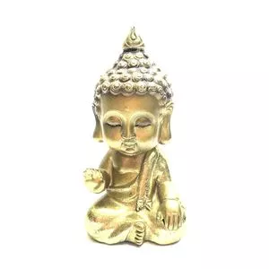 Buda Decorativo<BR>- Dourado<BR>- 12x5x4cm<BR>- Anna Therapy