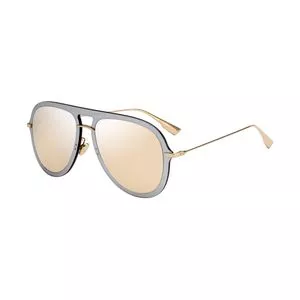 Óculos De Sol Aviador<BR>- Dourado & Cinza<BR>- Dior