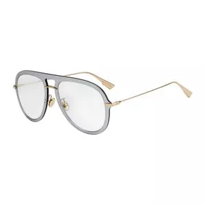Óculos De Sol Aviador<BR>- Dourado & Cinza<BR>- Dior