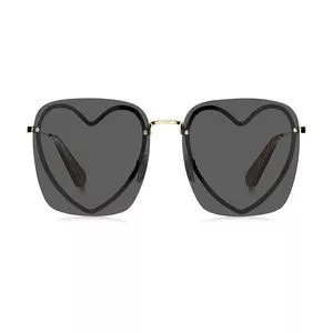 Óculos De Sol Quadrado<BR>- Cinza Escuro & Dourado<BR>- Marc Jacobs