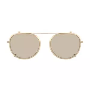 Clip De Óculos<BR>- Marrom Claro & Dourado<BR>- Calvin Klein