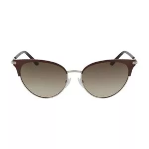 Óculos De Sol Gatinho<BR>- Preto & Marrom<BR>- Calvin Klein