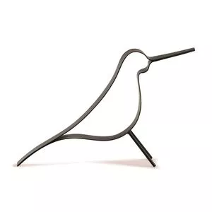 Escultura Pássaro<BR>- Preta<BR>- 19x28,5x7cm<BR>- Mart