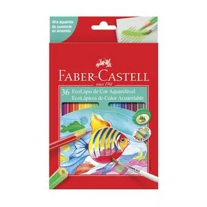 Caixa De Lápis De Cor Ecolápis Aquarelável Faber-Castell<BR>- 36 Cores<BR>- 21x13,5x6cm<BR>- Faber Castell