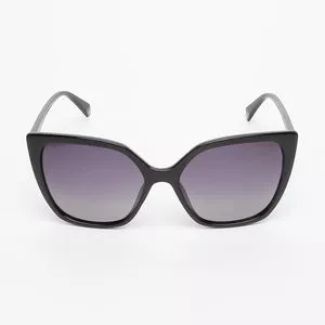 Óculos De Sol Gatinho<BR>- Preto & Azul Escuro<BR>- Polaroid