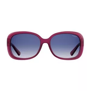 Óculos De Sol Arredondado<BR>- Bordô & Azul Marinho<BR>- Polaroid