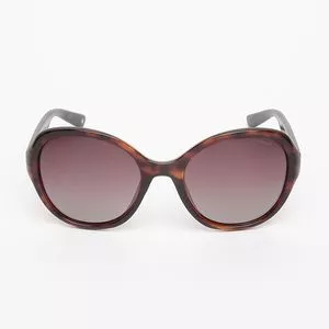 Óculos De Sol Arredondado<BR>- Bordô & Laranja Escuro<BR>- Polaroid