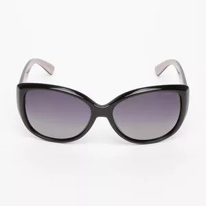 Óculos De Sol Gatinho<BR>- Preto & Roxo Escuro<BR>- Polaroid