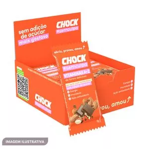 Tabletes Chock Sem Culpa Vitaminas A-Z<BR>- Amendoas<BR>- 12 Unidades<BR>- Chock