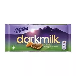 Chocolate Dark Milk Almonds<BR>- 85g<BR>- Milka