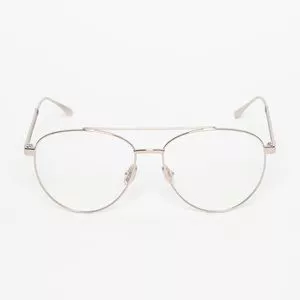 Óculos Receituário Arredondado<BR>- Prateado<BR>- Jimmy Choo