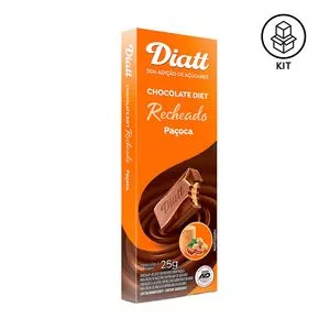 Chocolate Ao Leite Diatt<BR>- Paçoca<BR>- 12 Unidades<BR>- Diatt