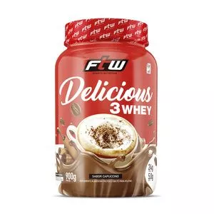 Delicious 3 Whey<BR>- Capuccino<BR>- 900g<BR>- FTW
